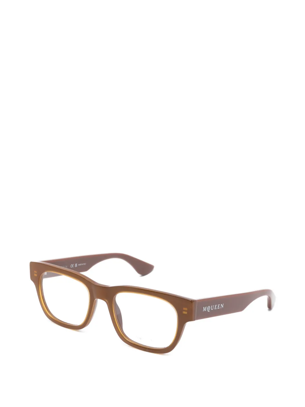 Alexander McQueen Eyewear スクエアメガネフレーム | メンズ