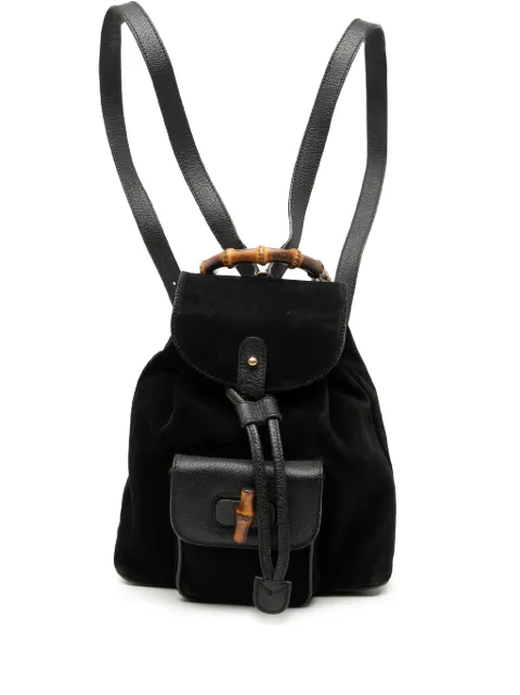 Gucci Pre-Owned 2000-2015 Suede Bamboo backpack