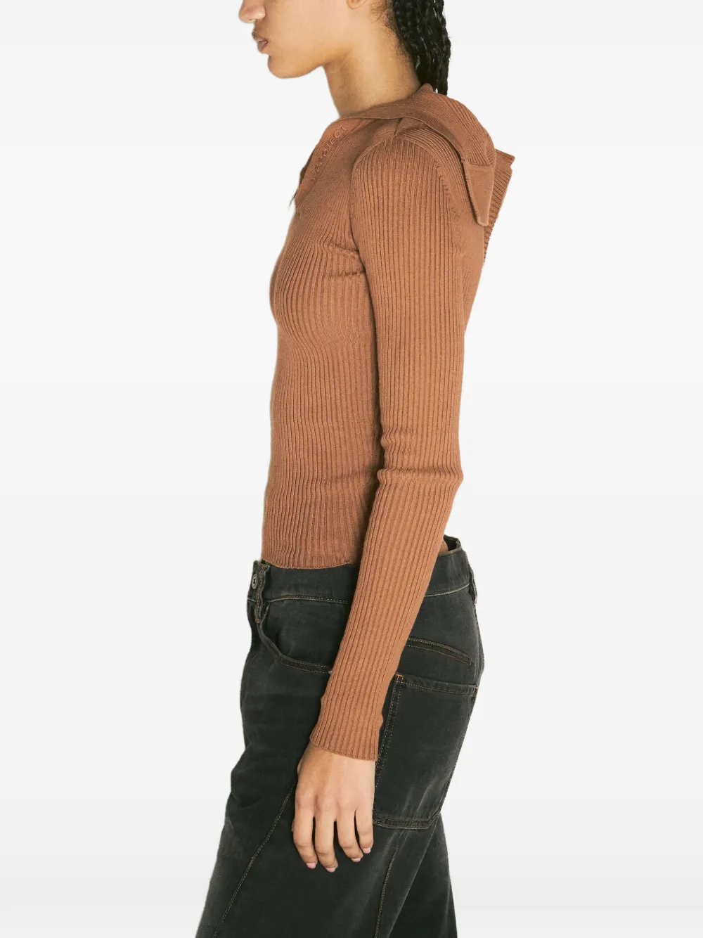  Y/project Ribbed Top - Brown 
