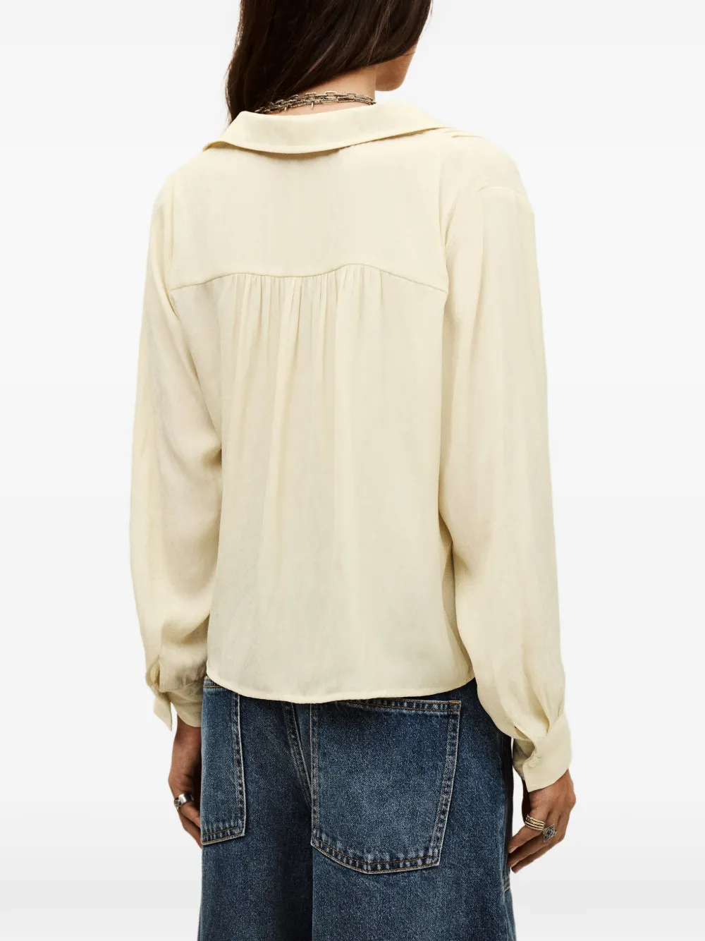  Ba&sh Riata Ruffled-detail Shirt - Neutrals 