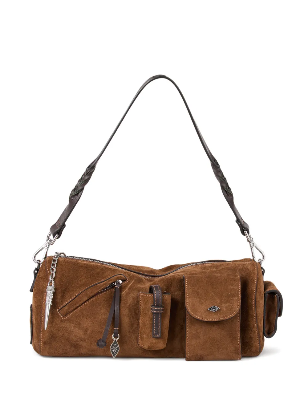 Ba&Sh Beni suede shoulder bag - Marrone