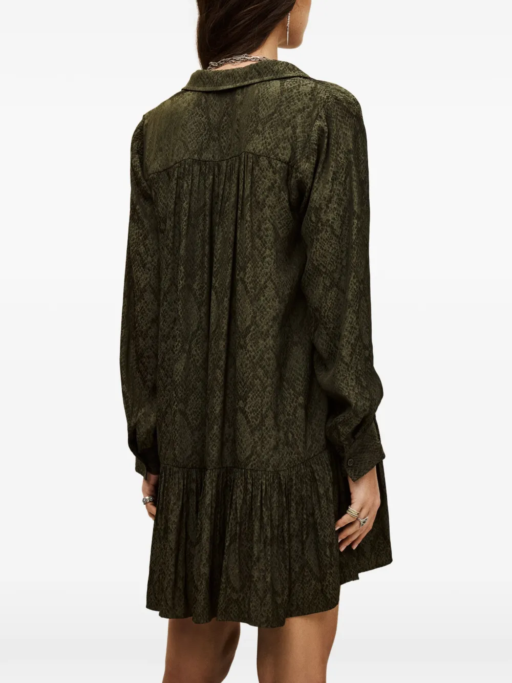 Ba&Sh Rosyna mini-jurk met slangenpatroon Groen