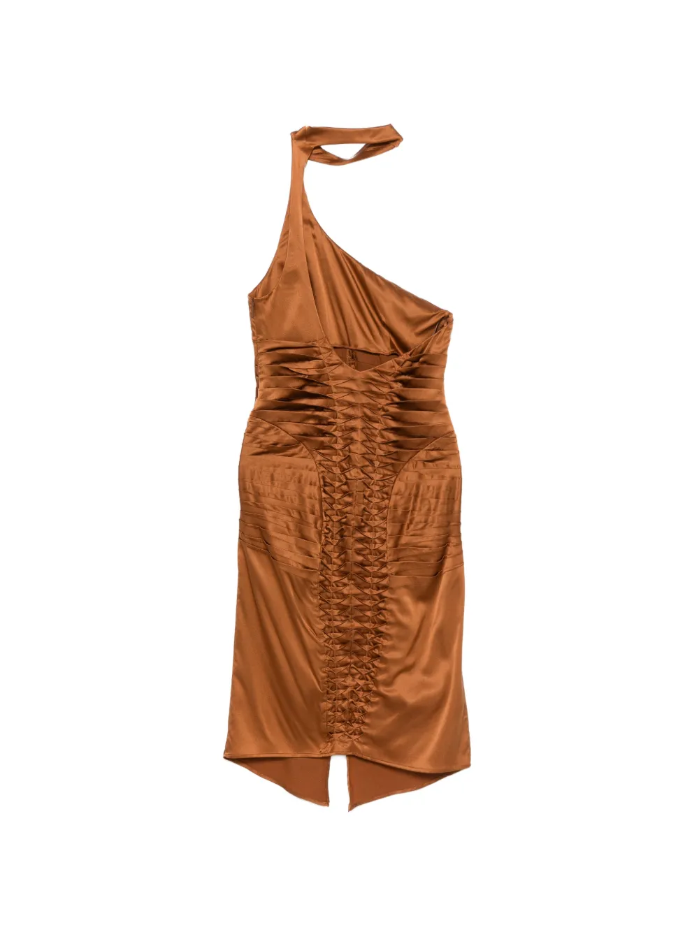 2000s Ruched One-Shoulder Mini Dress