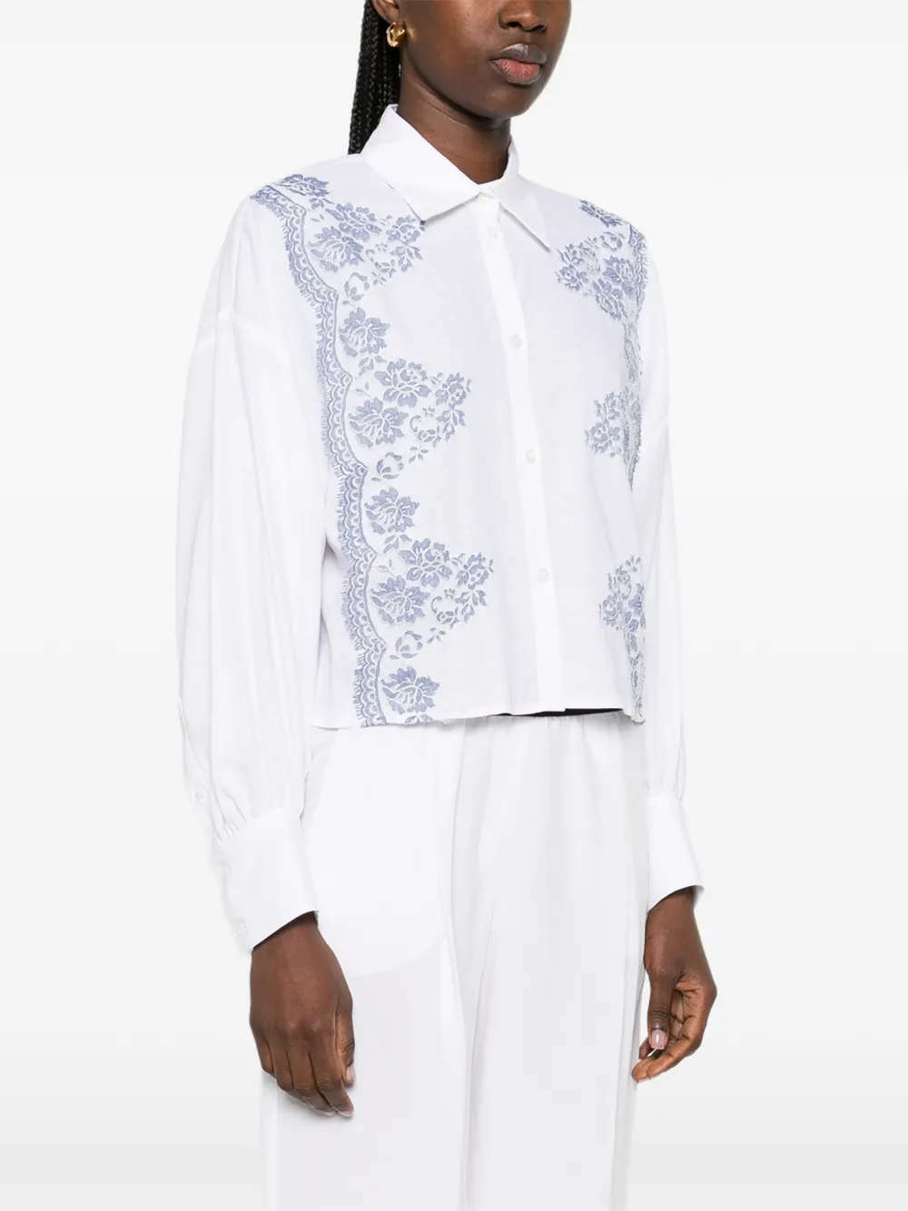 Floral-Lace Shirt