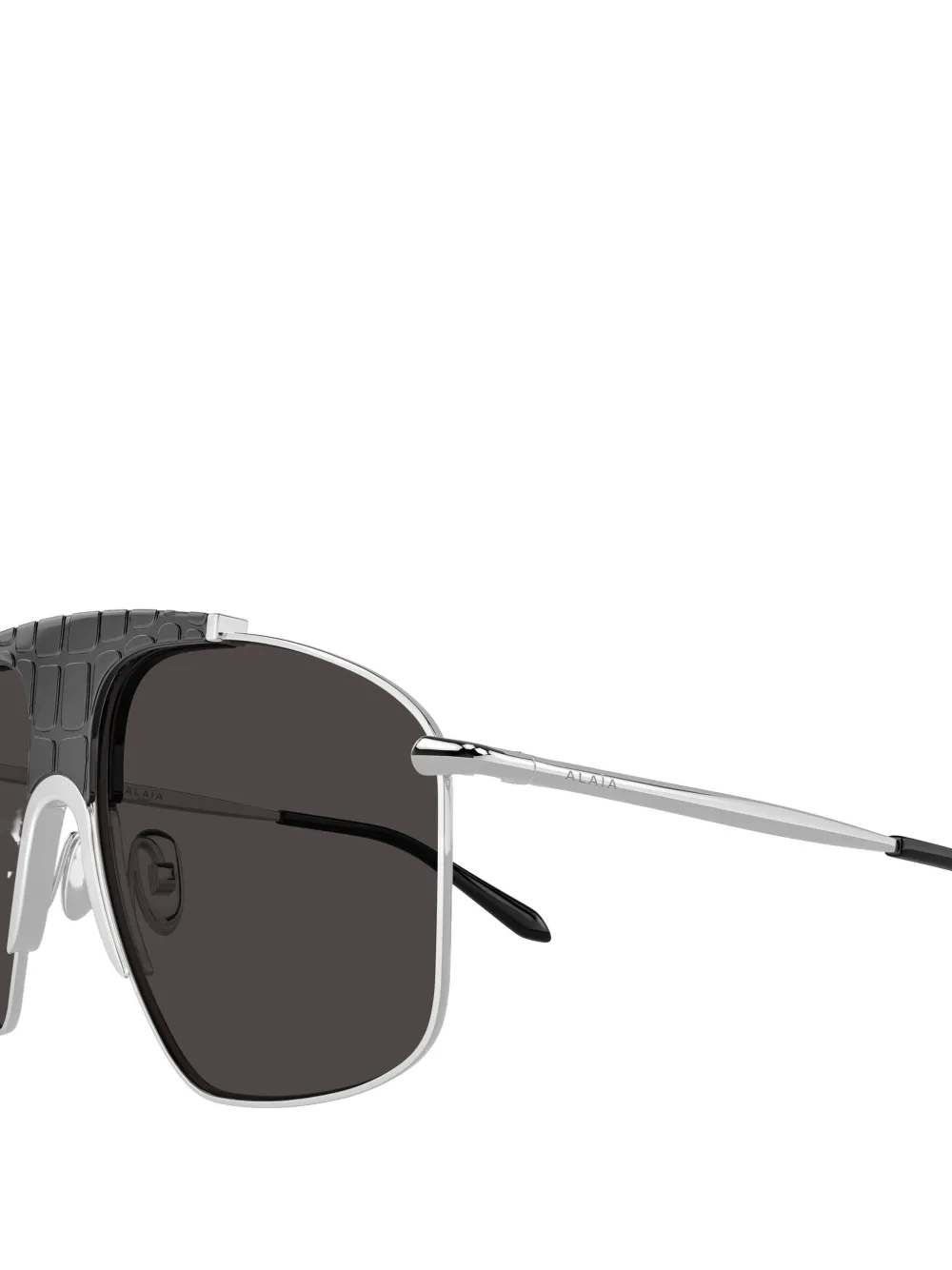Alaia Eyewear Lens zonnebril met metalen montuur Zwart