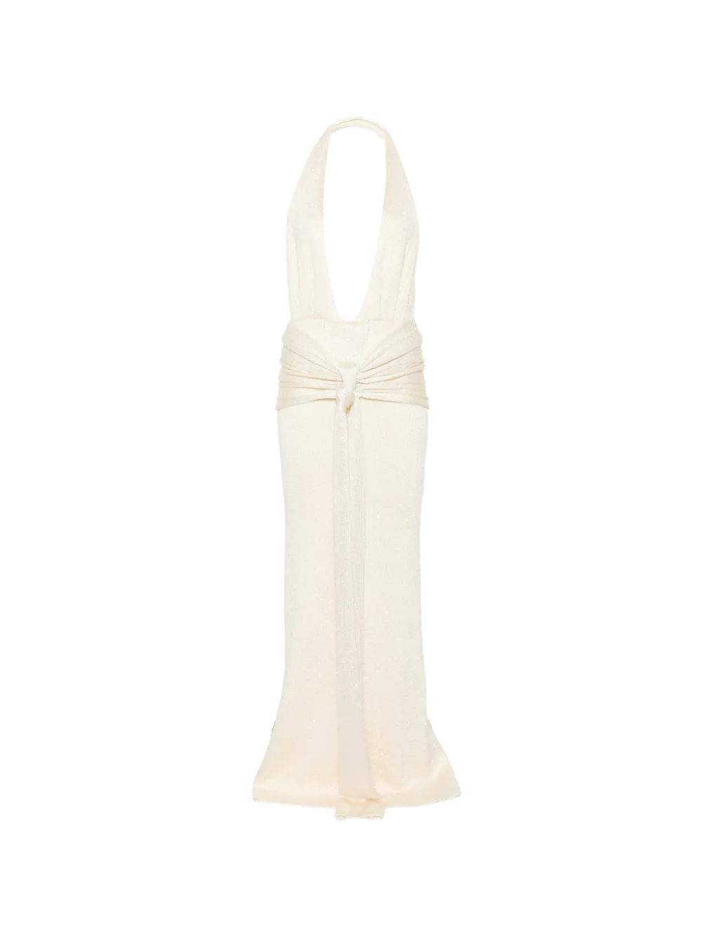 Aya Muse Sereia knotted-waist maxi dress - Toni neutri