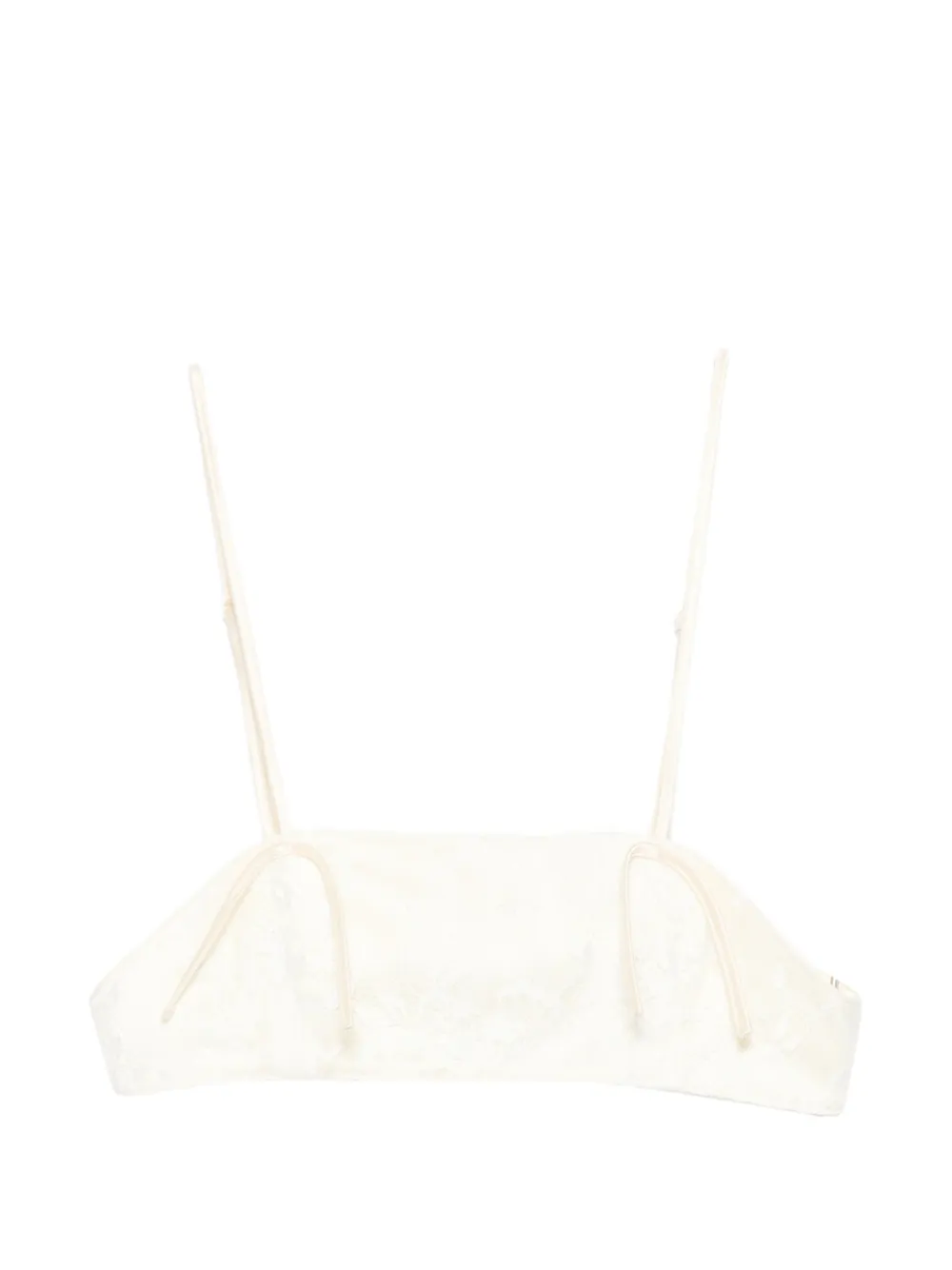 Aya Muse Eteri lace cropped top - Toni neutri