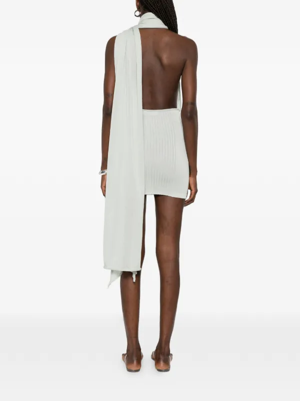 aya muse green mini dress Thea scarf-detail | Thea dress