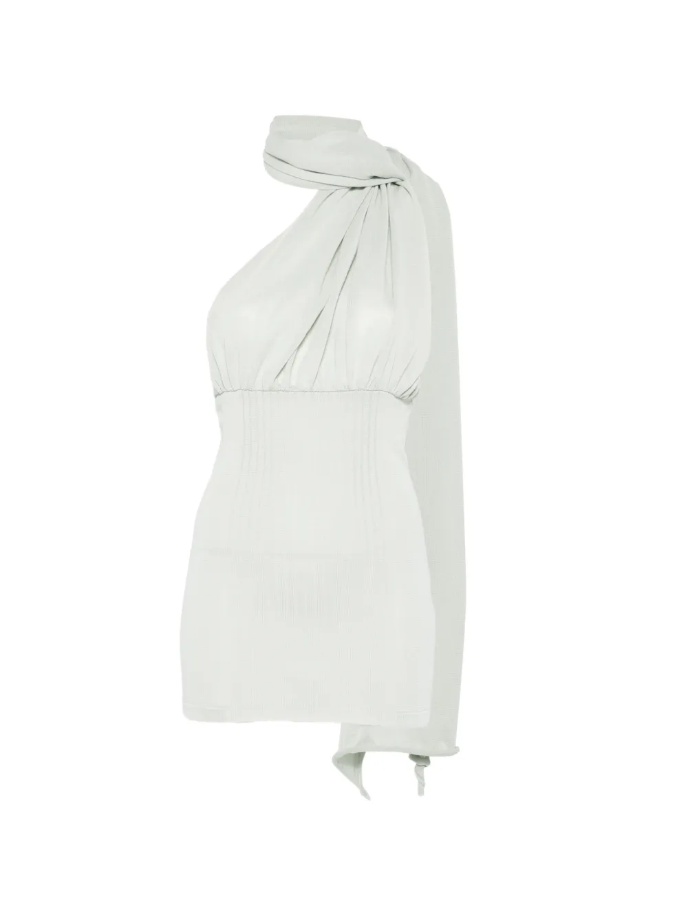Aya Muse Thea scarf-detail mini dress - Verde