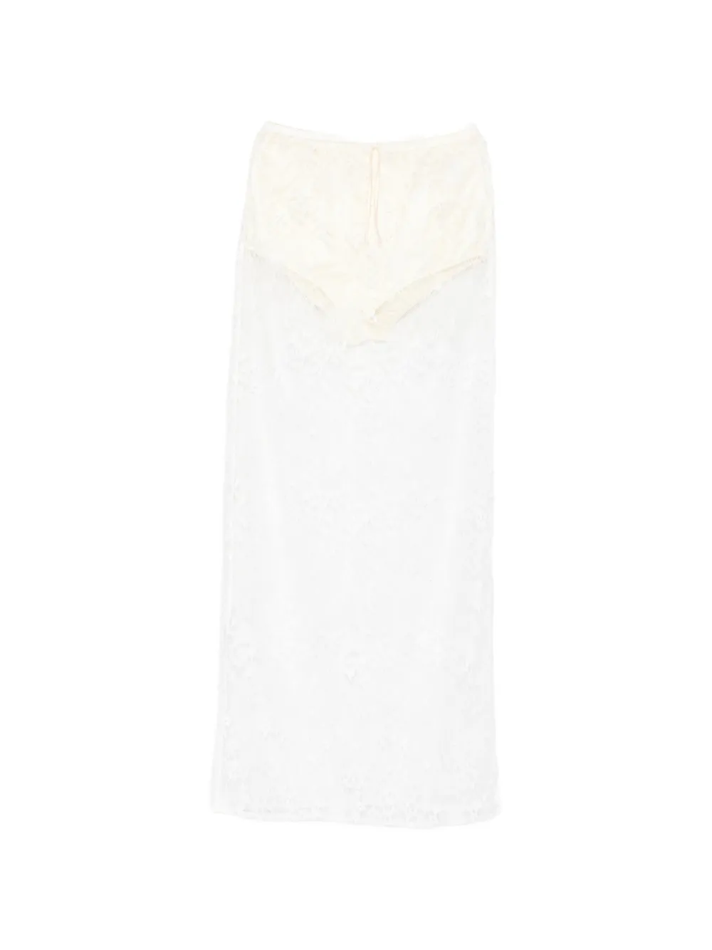 Aya Muse Eteri lace maxi skirt - Bianco