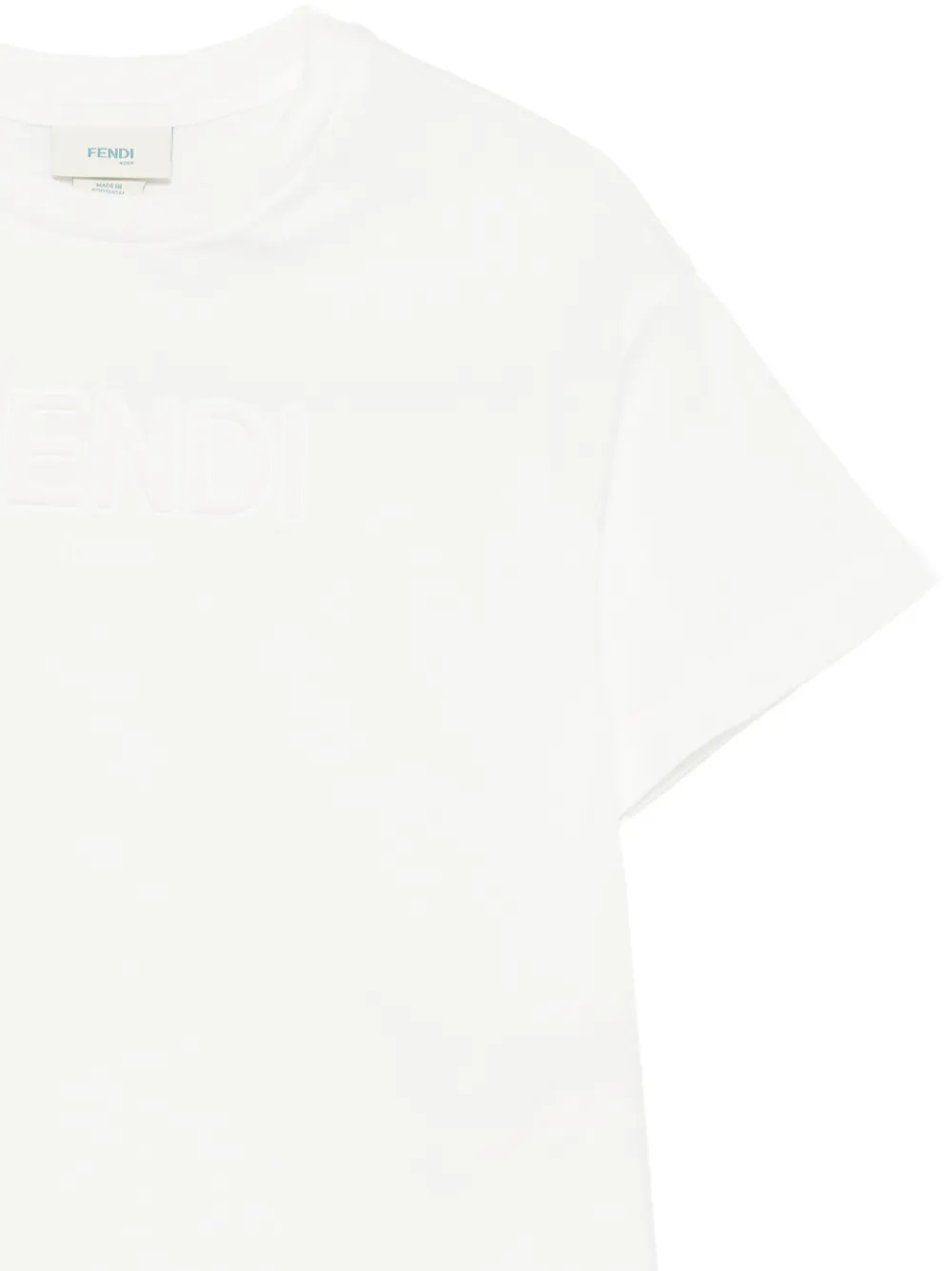  Fendi Kids Logo-embossed T-shirt - White 