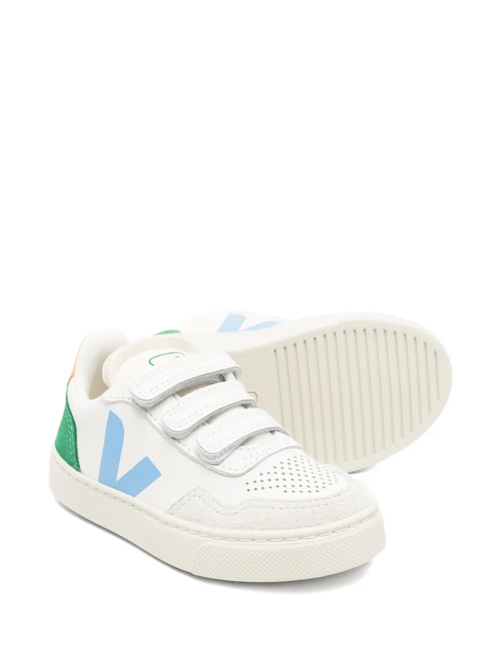 VEJA Kids V-90 leren sneakers Wit