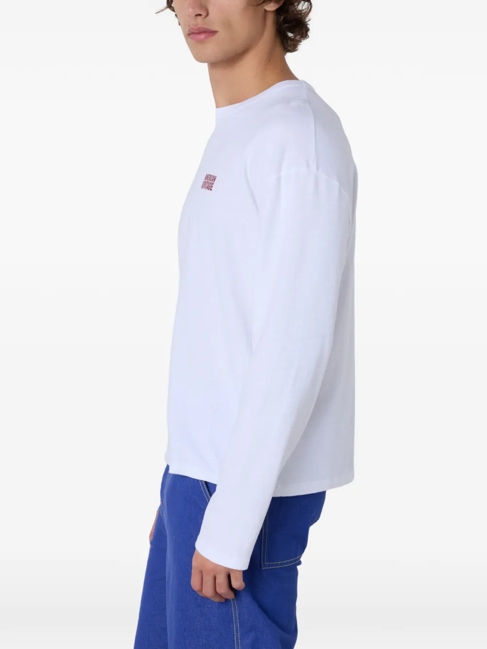 American Vintage Ykobow T-shirt met lange mouwen Wit