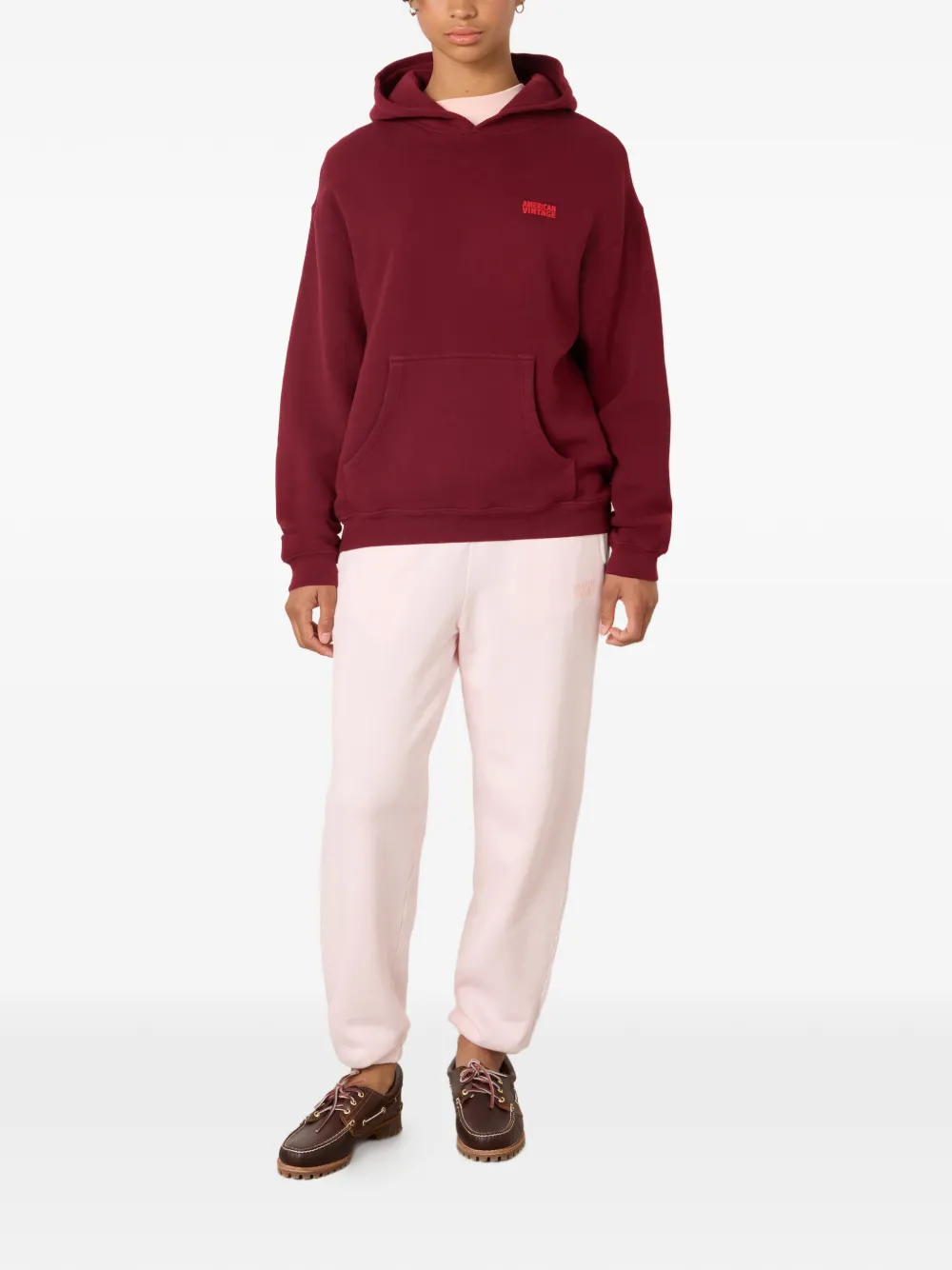 American Vintage Izubird hoodie Rood