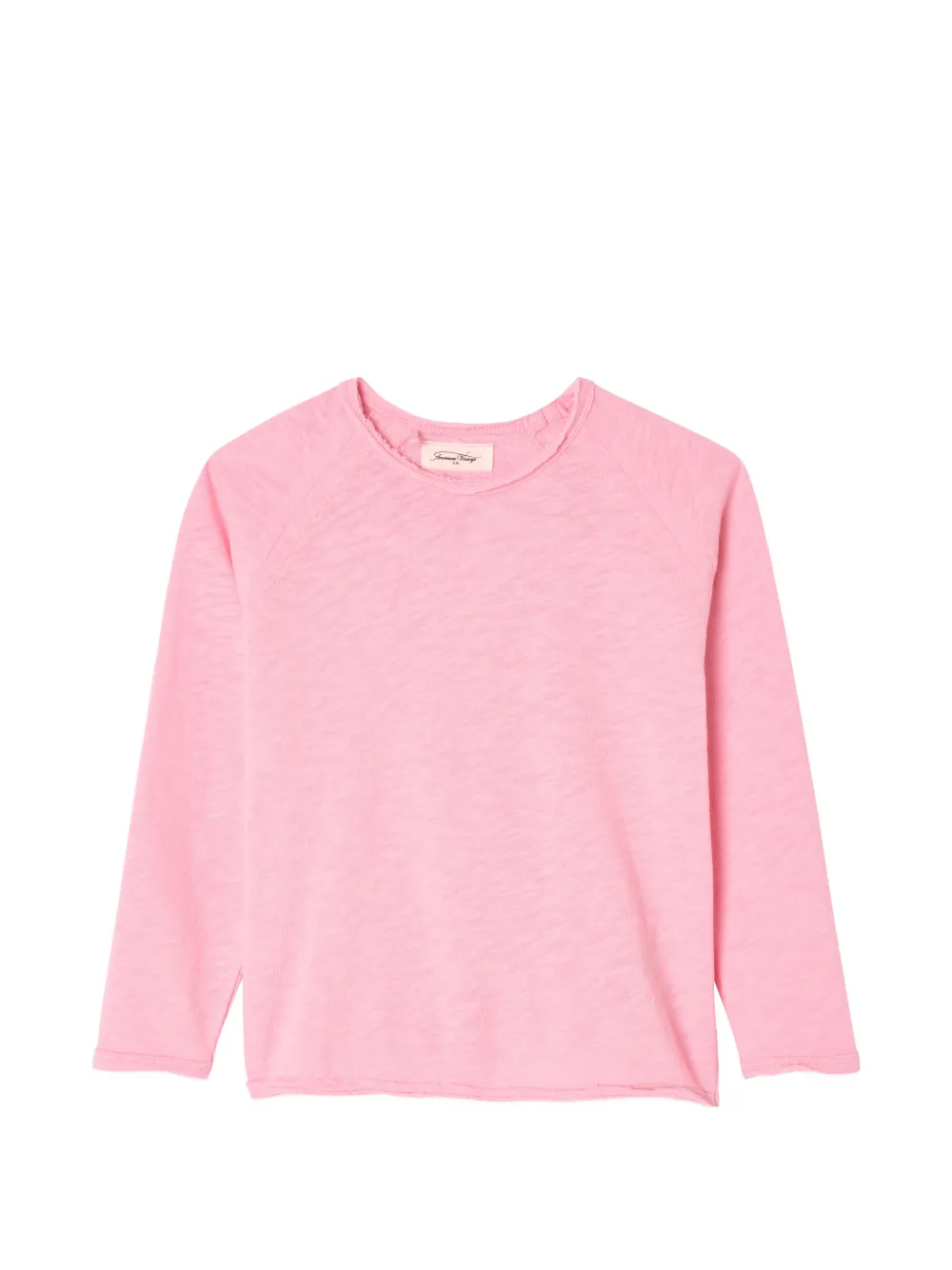 American Vintage Kids Sonoma raw-cut T-shirt - Rosa