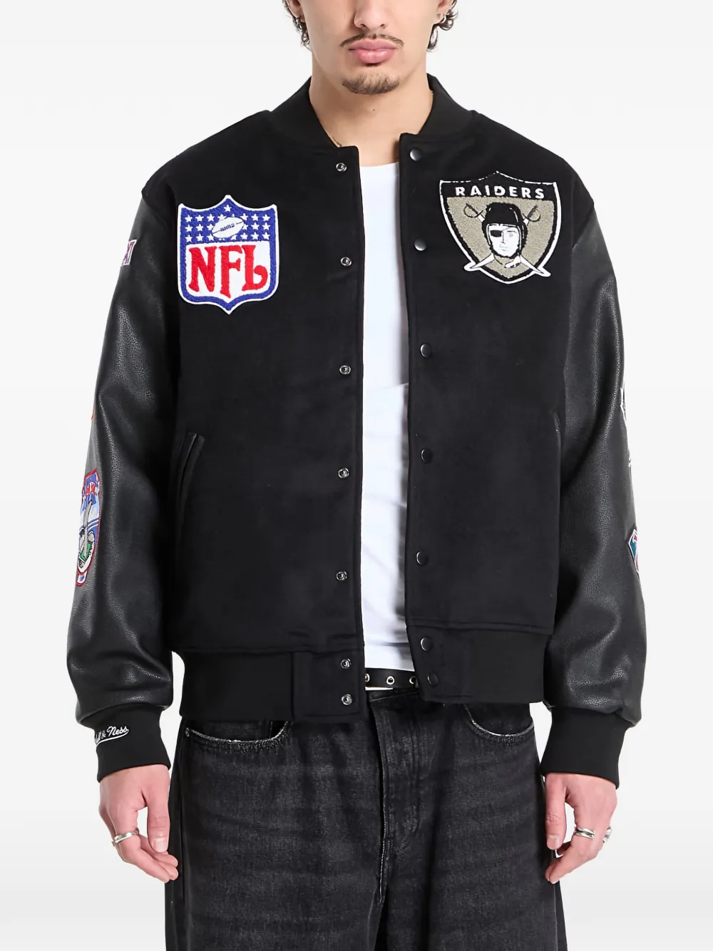 Mitchell & Ness Giacca varsity NFL Oakland Raiders - Nero