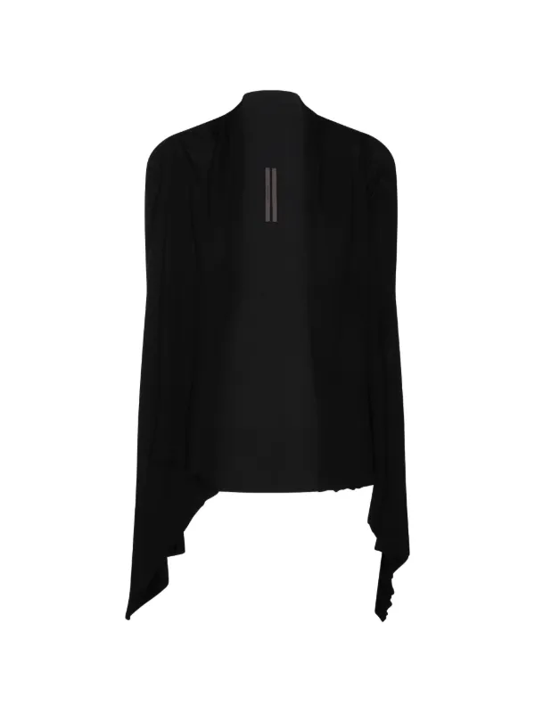 Rick Owens アシンメトリードレープカーディガン | ブラック | FARFETCH JP