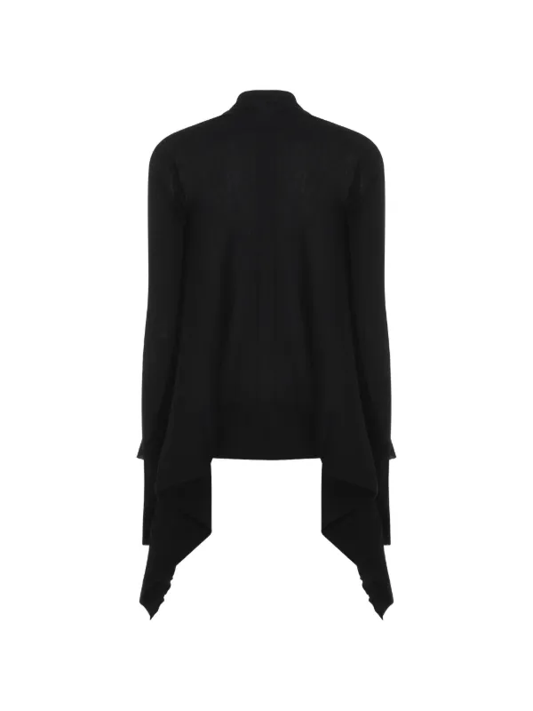 Rick Owens アシンメトリードレープカーディガン | ブラック | FARFETCH JP