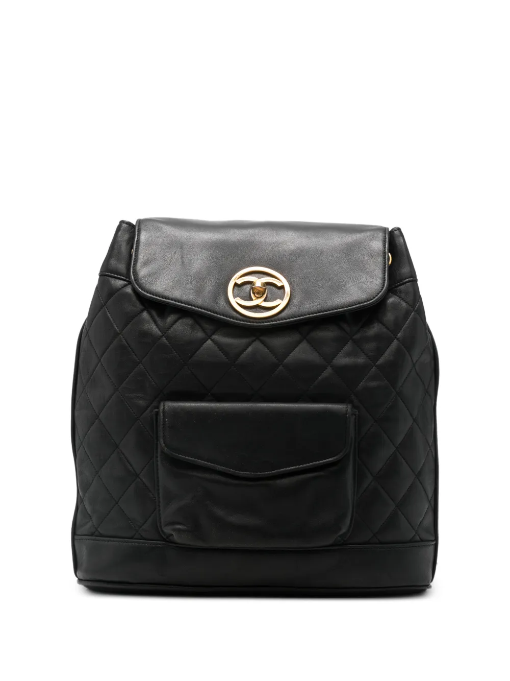 CHANEL Pre-Owned Zaino trapuntato medio - Nero