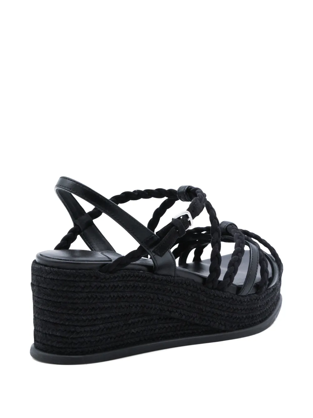 Jimmy Choo Nyra braided platform espadrilles Zwart