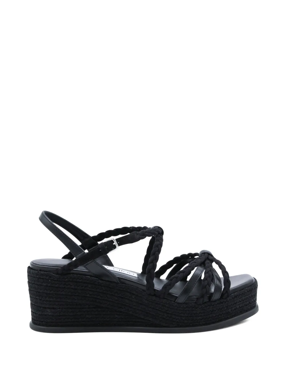 Jimmy Choo Nyra braided platform espadrilles Zwart