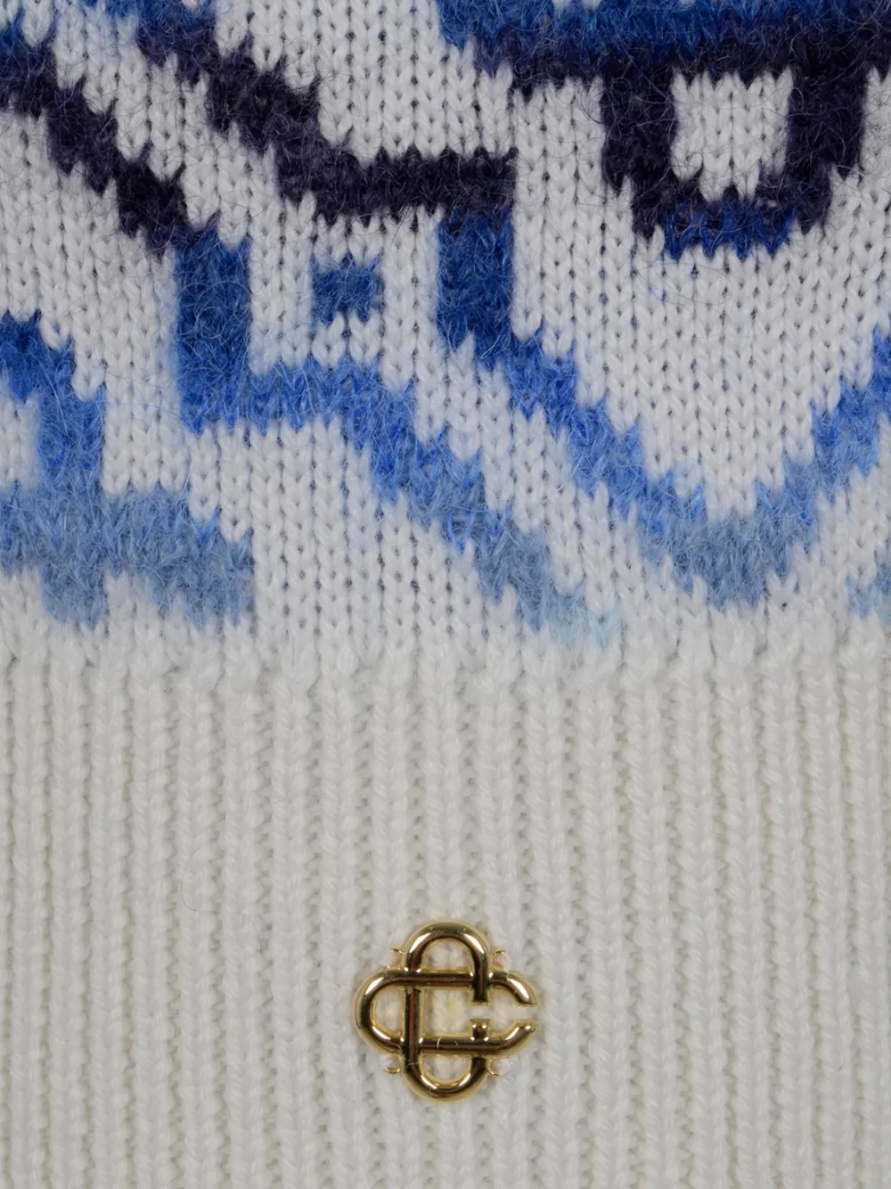  Casablanca Monogram Patterned Sweater - White 