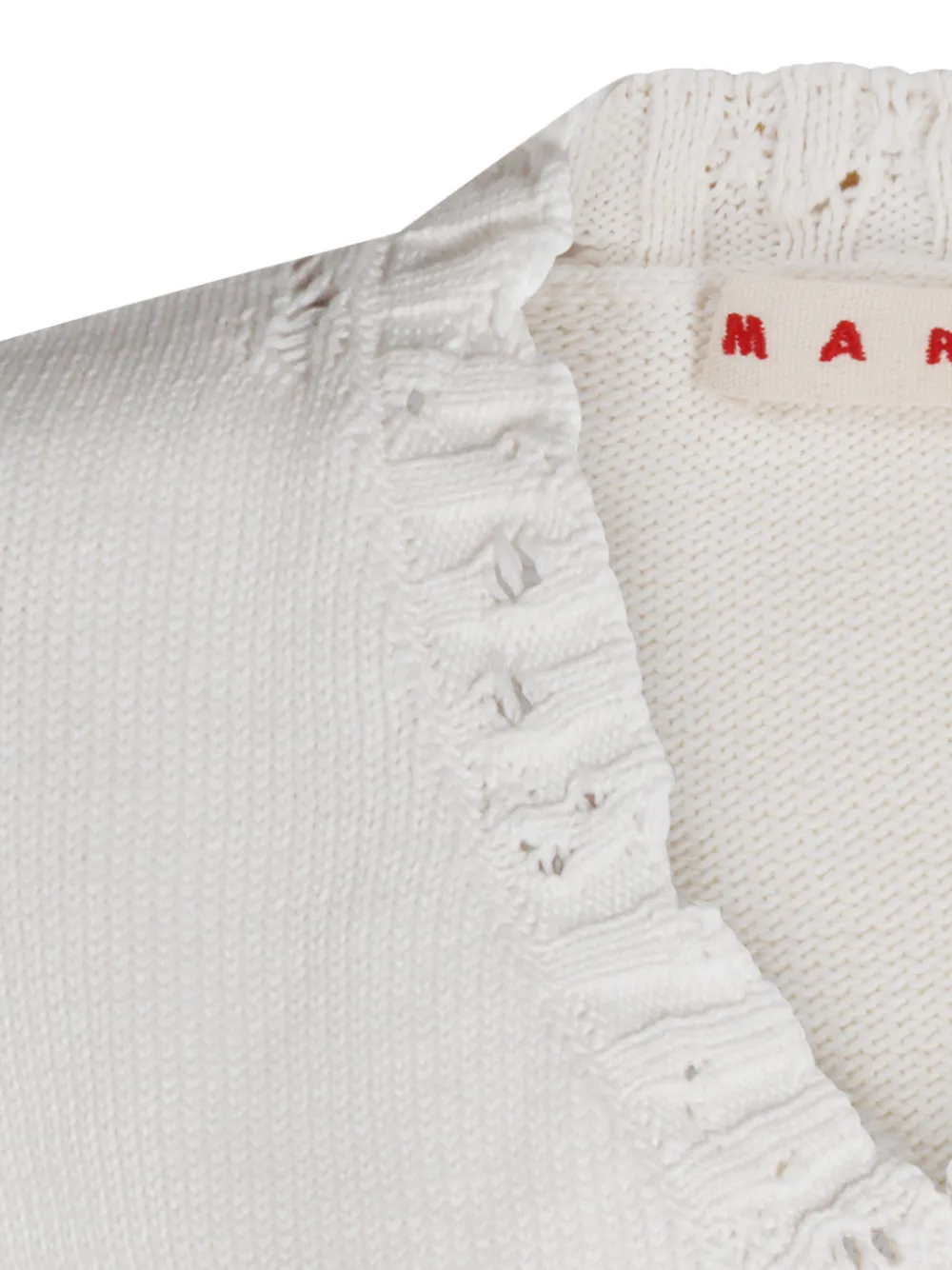 Marni Gerafelde top met V-hals Wit