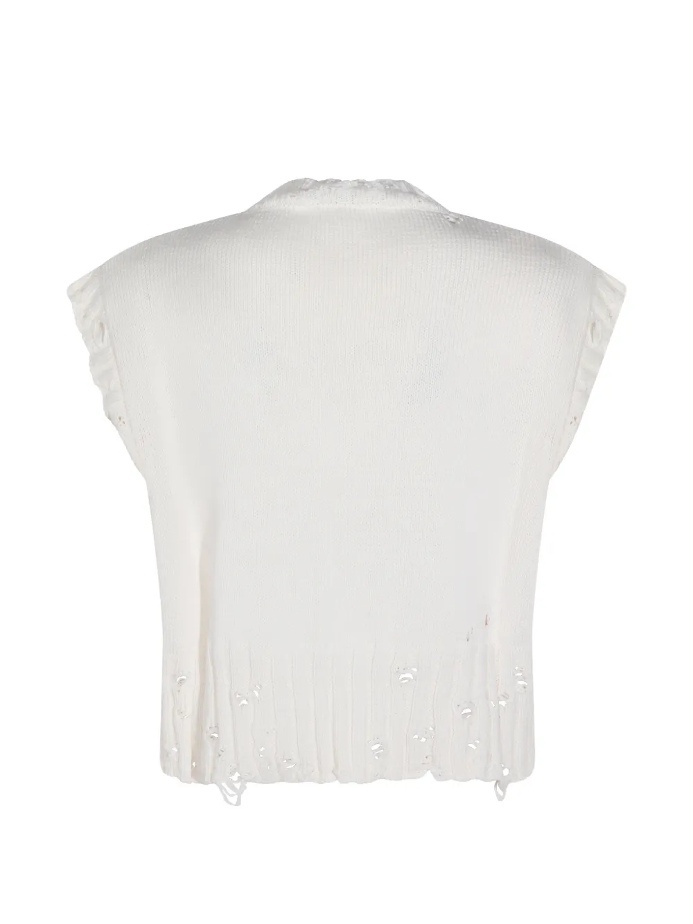 Marni Gerafelde top met V-hals Wit