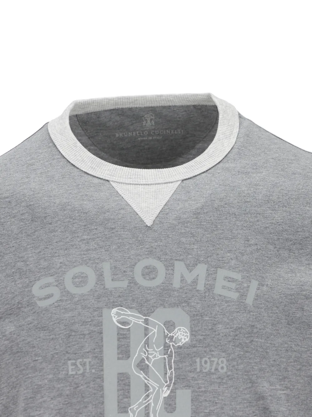 Brunello Cucinelli T-shirt met tekst Grijs