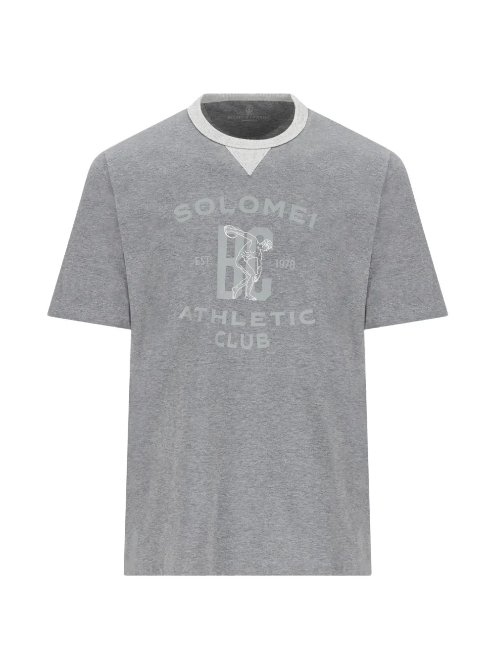 Brunello Cucinelli slogan-print T-shirt - Grigio