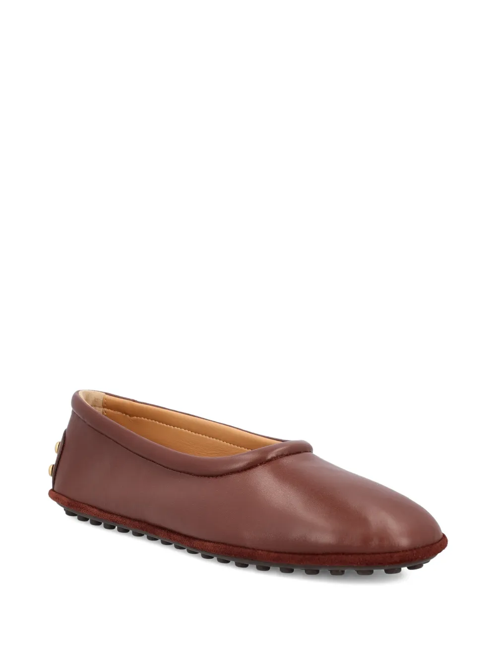 Tod's Leren ballerina's Bruin