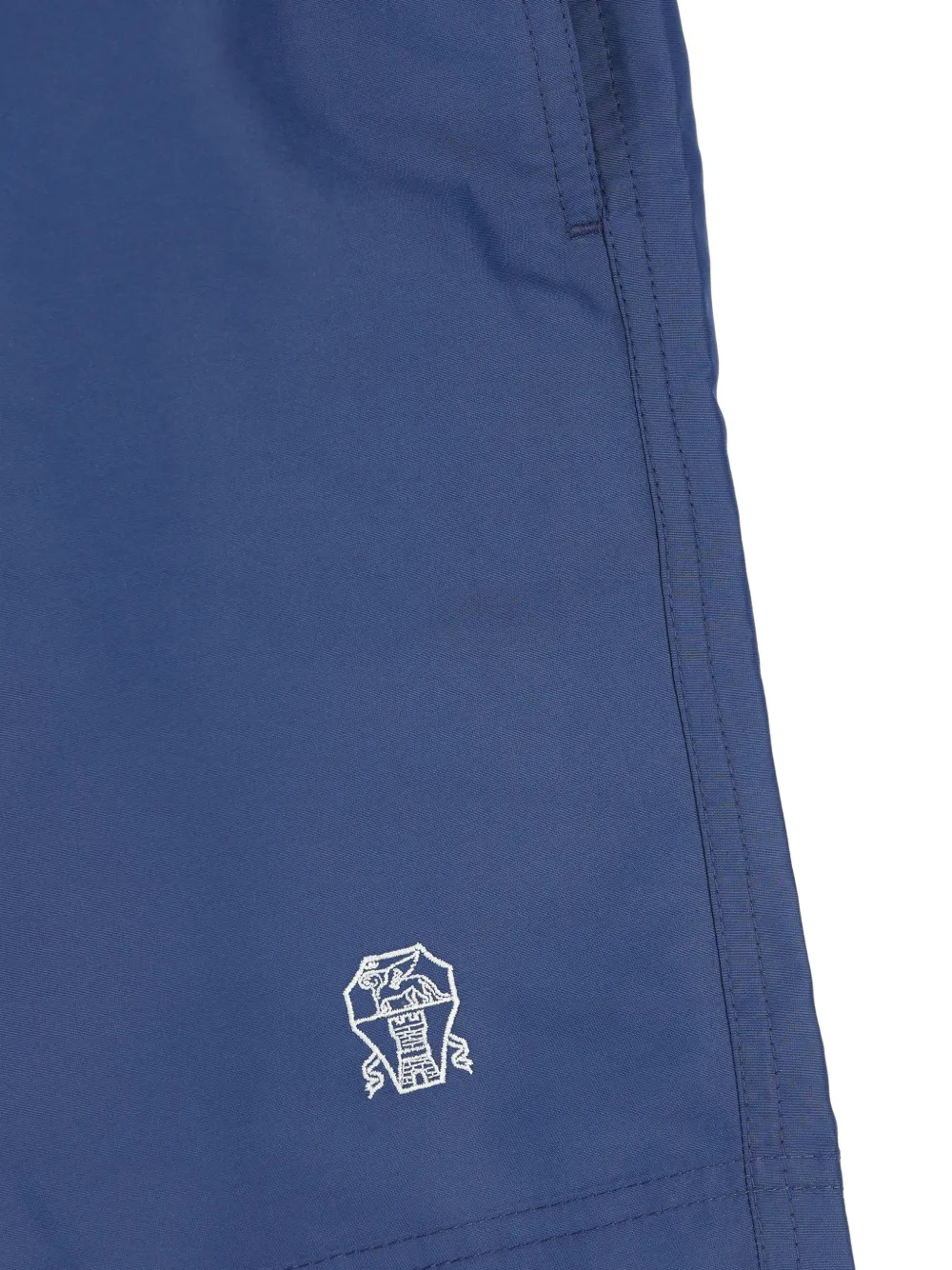Brunello Cucinelli Zwembroek met logodetail Blauw