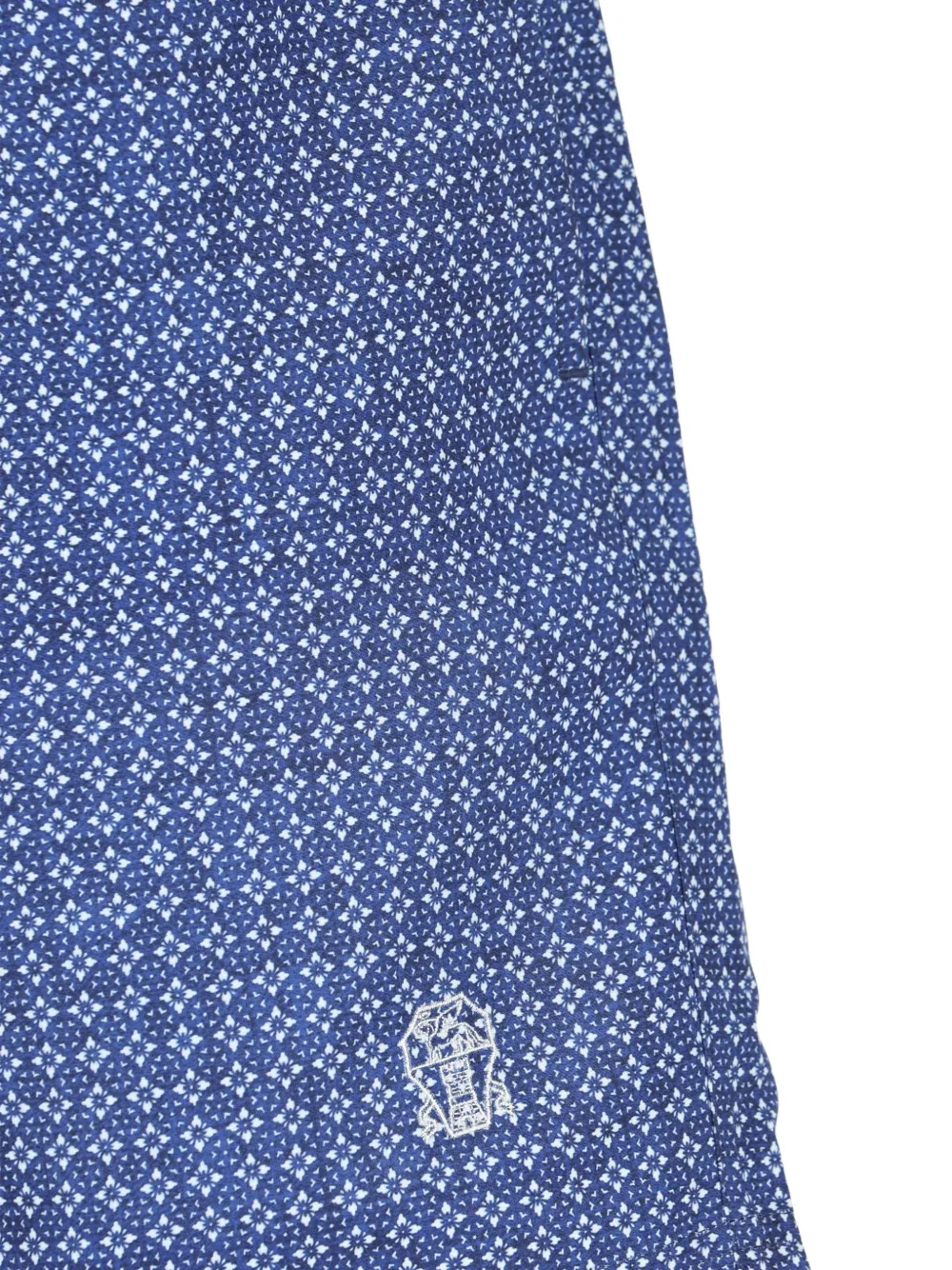 Geometric-Pattern Swim Shorts