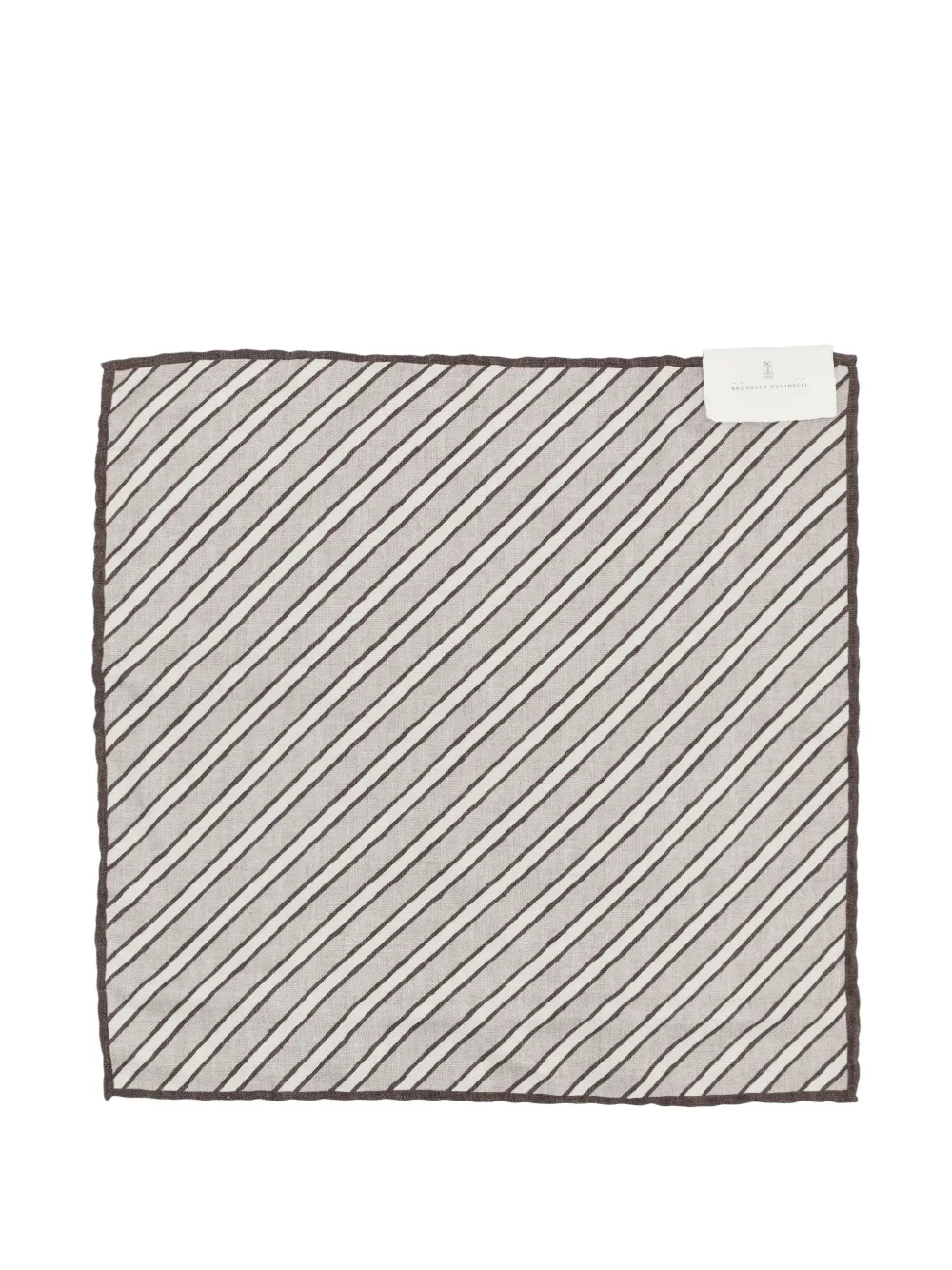 Brunello Cucinelli striped-pattern scarf - Toni neutri