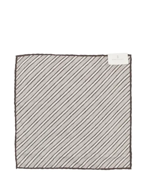 Brunello Cucinelli striped-pattern scarf