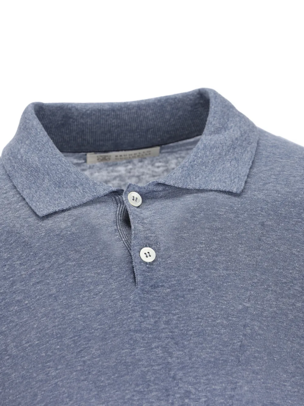 Brunello Cucinelli Poloshirt met knopen Blauw