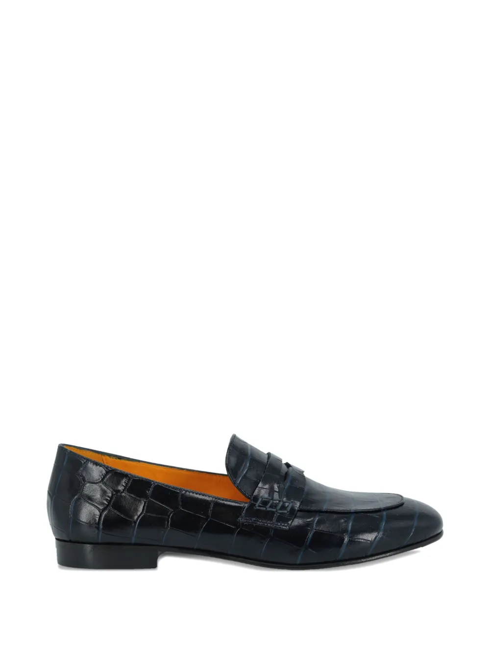 Madison.Maison leather croc-effect loafers - Blu