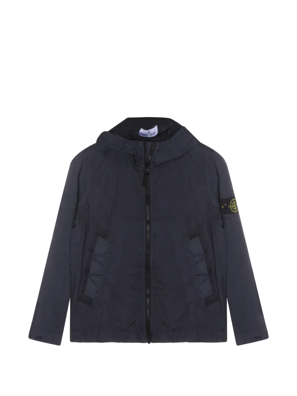 Stone Island Junior zip-up hooded jacket - Blu