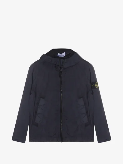Stone Island Junior zip-up hooded jacket