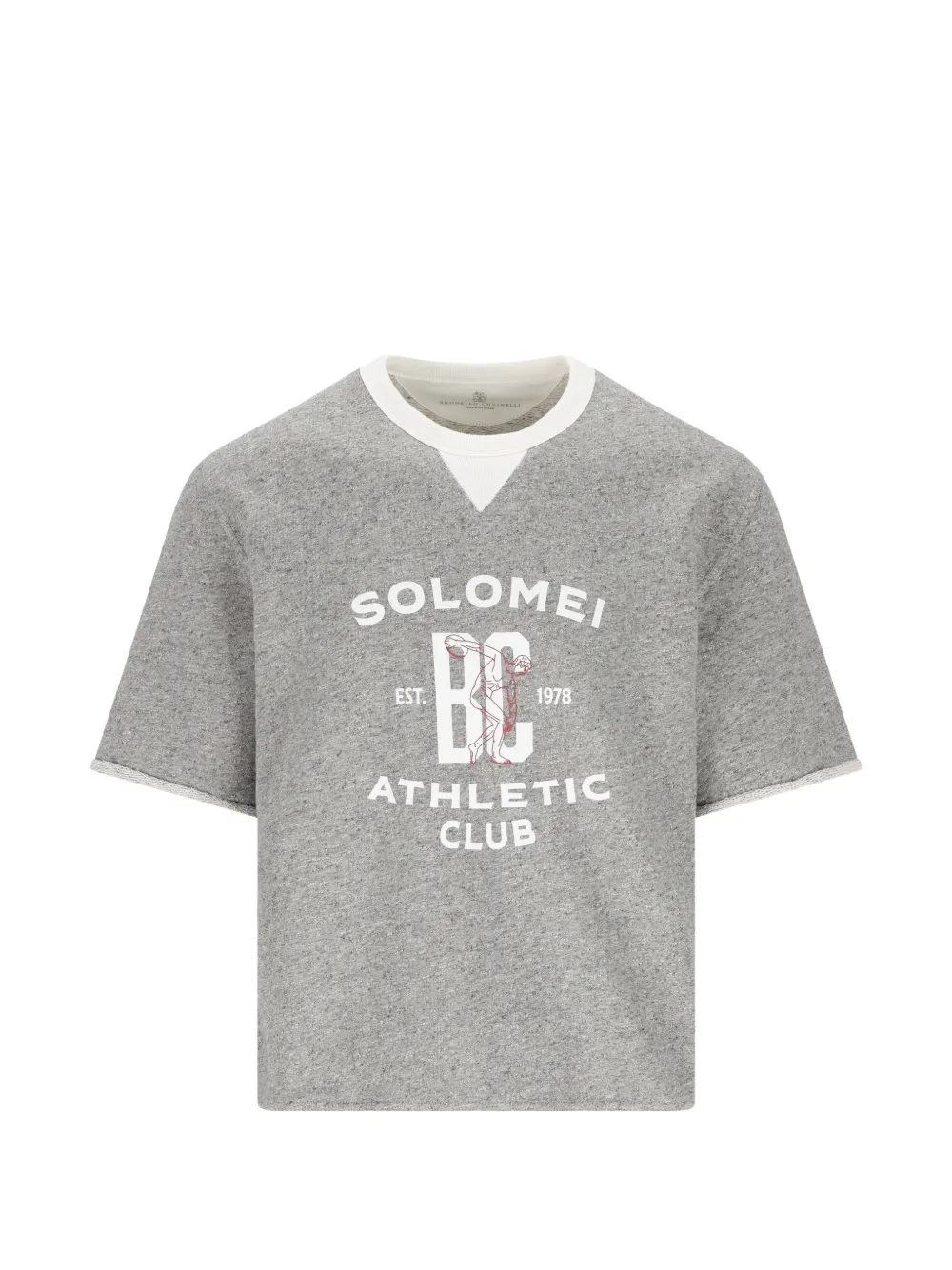 Brunello Cucinelli logo-print T-shirt - Grigio