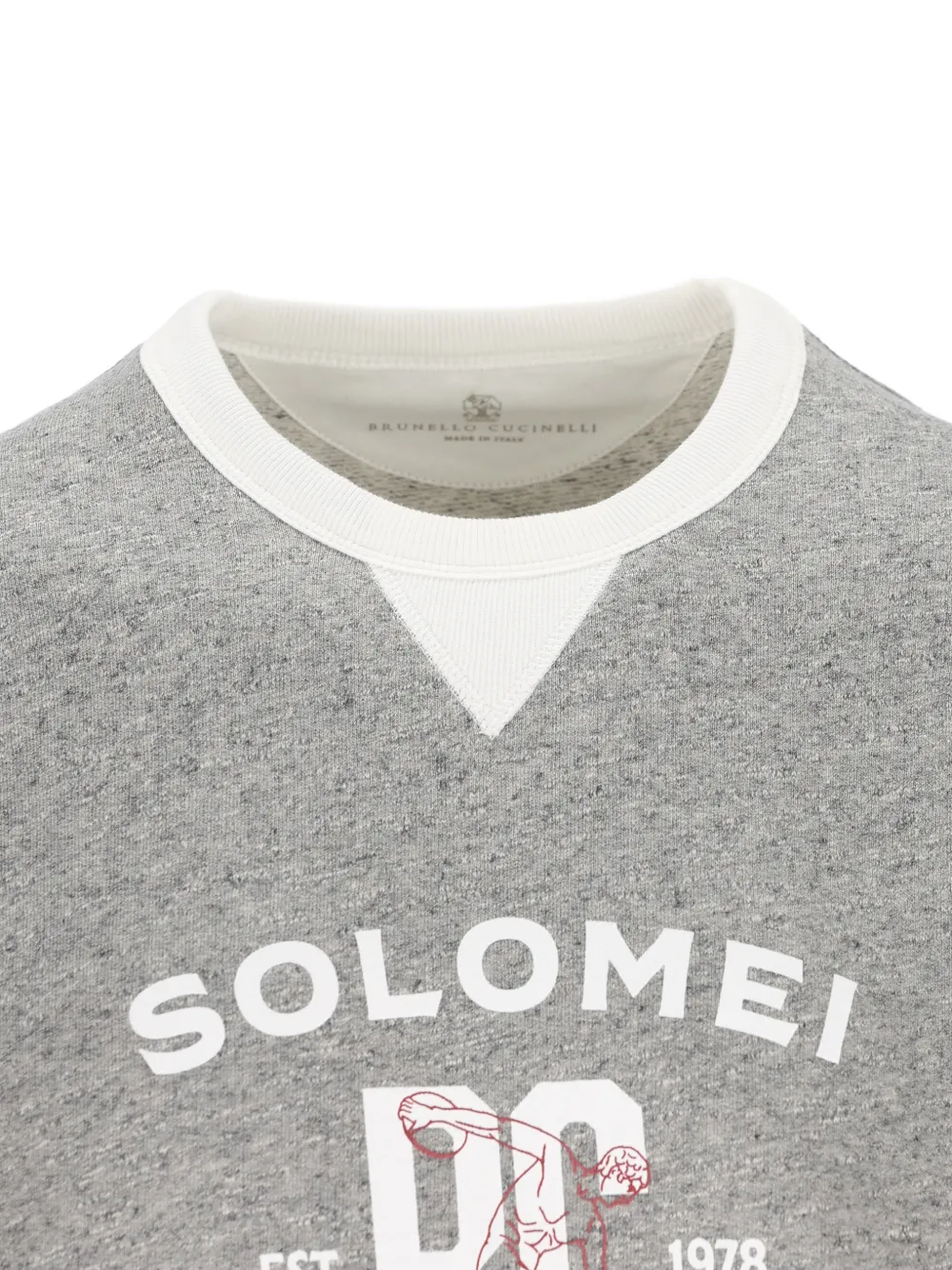 Brunello Cucinelli T-shirt met logoprint Grijs