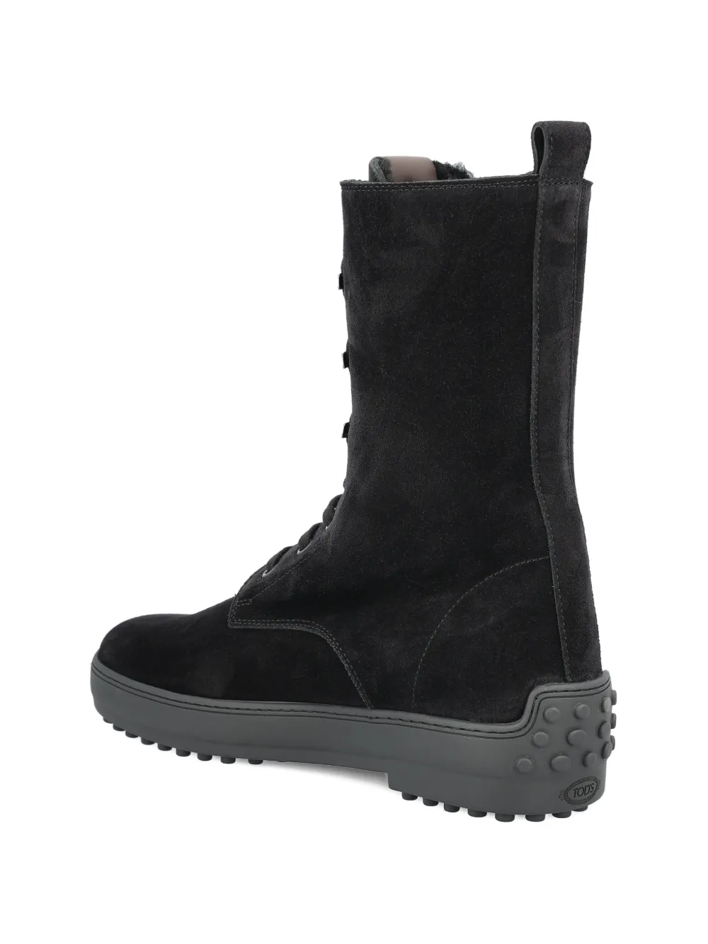 Tod's suede lace-up boots Zwart