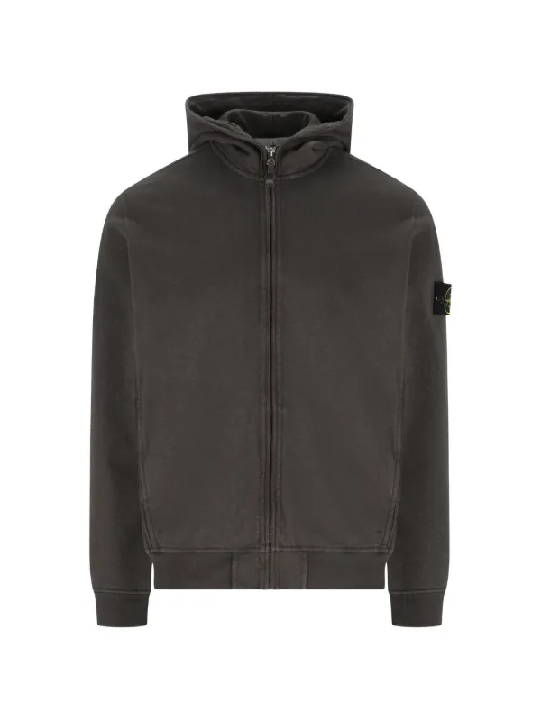 STONE  ジップパーカー グレー S 中古・古着通販】STONE ISLAND (ストーンアイランド) ジップパーカー