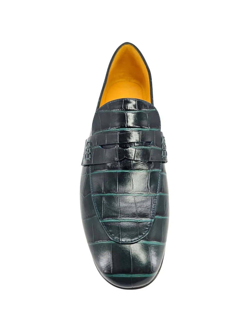 Madison.Maison Loafers met krokodillen-reliëf Groen