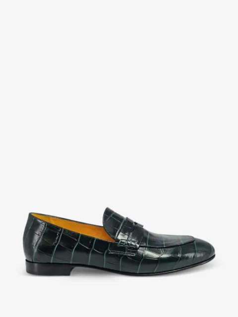 Madison.Maison croc-effect moc loafers