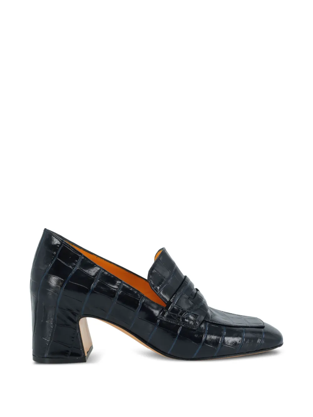 Madison.Maison croc-effect leather loafers - Nero