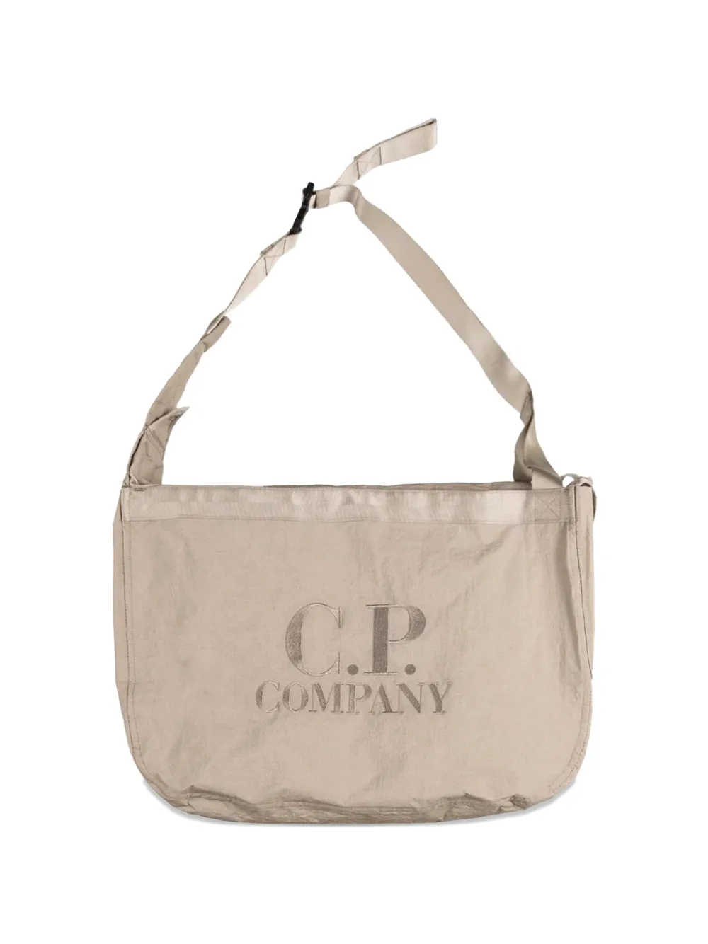 C.P. Company logo-embroidery shoulder bag - Toni neutri