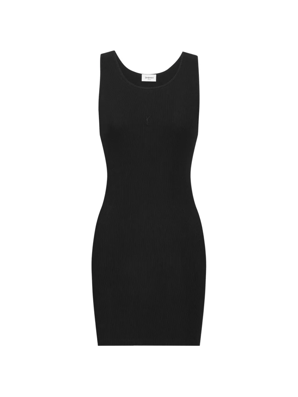 Saint Laurent Cassandre ribbed-knit dress - Black