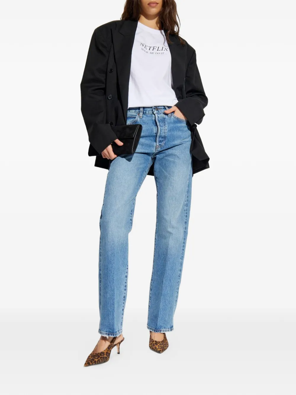 Victoria Beckham T-shirt met tekst Wit