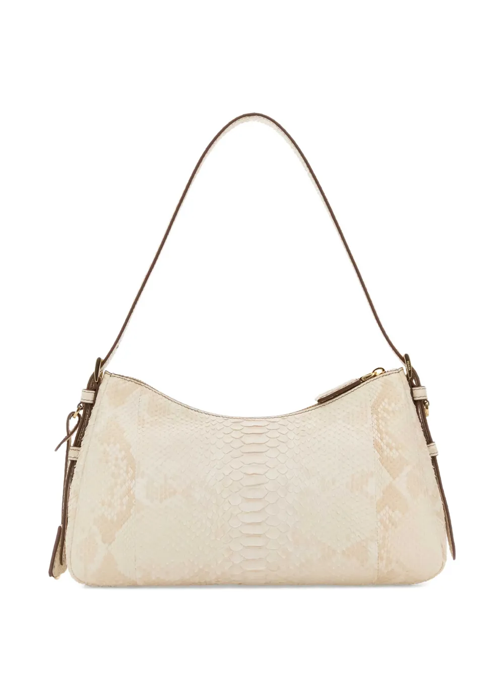 Prada Aimèe medium python leren schoudertas Beige
